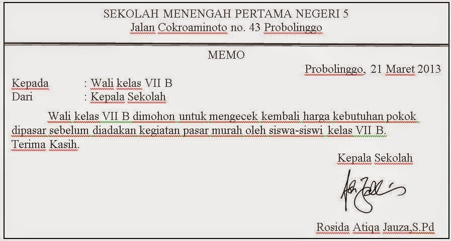 Contoh Surat Lamaran Kerja Contoh Memo Dan Penulisannya Mei 2015