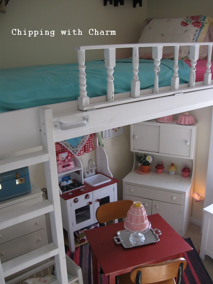 Chipping with Charm Lofted "Cottage" Bed...our little girl's room...