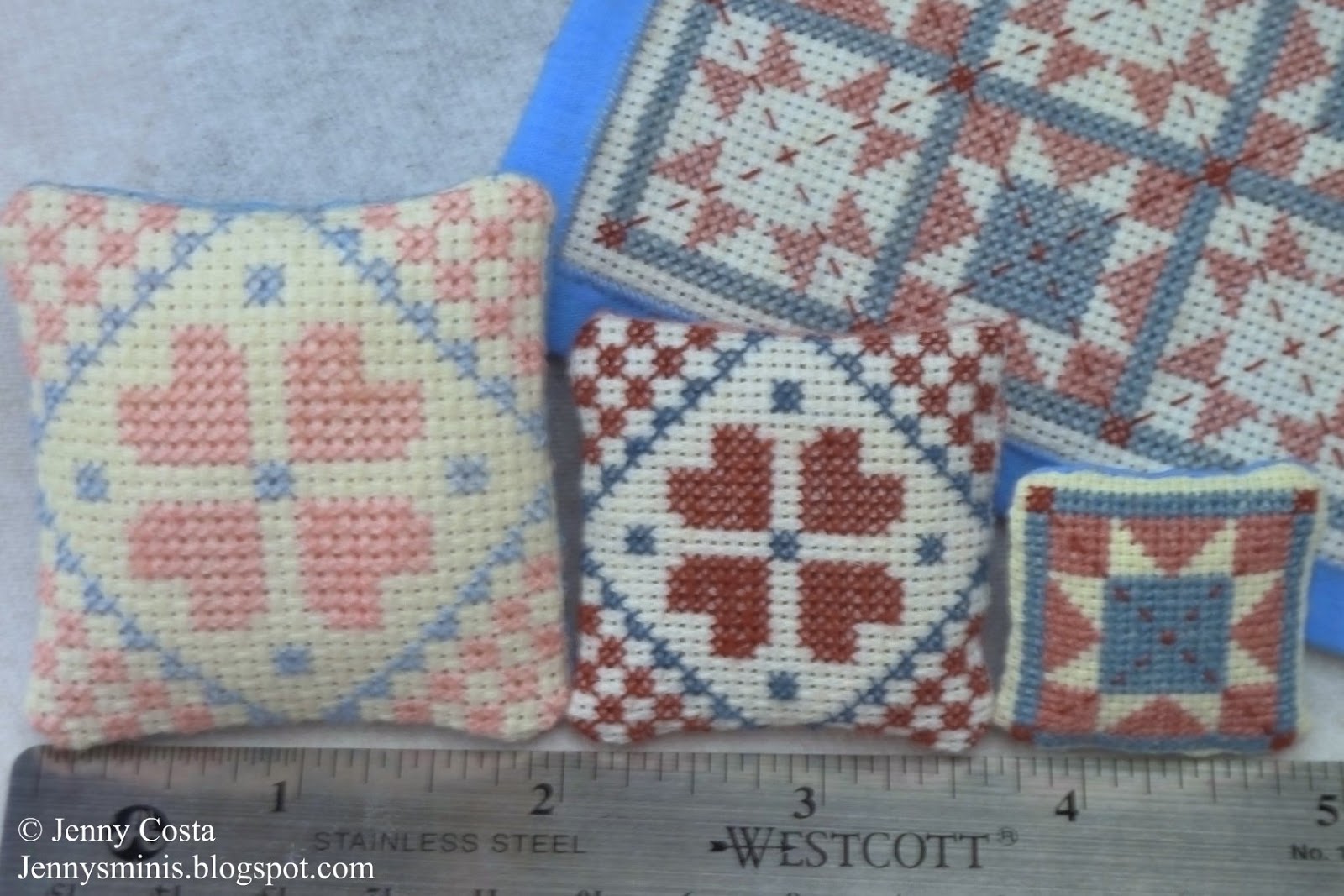 Jenny's Miniatures Cross Stitch Pillows