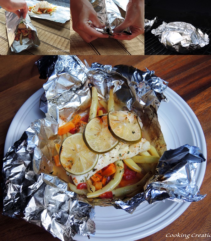 Cooking Creation Grilled Zesty Haddock & Vegetable Foil Packets