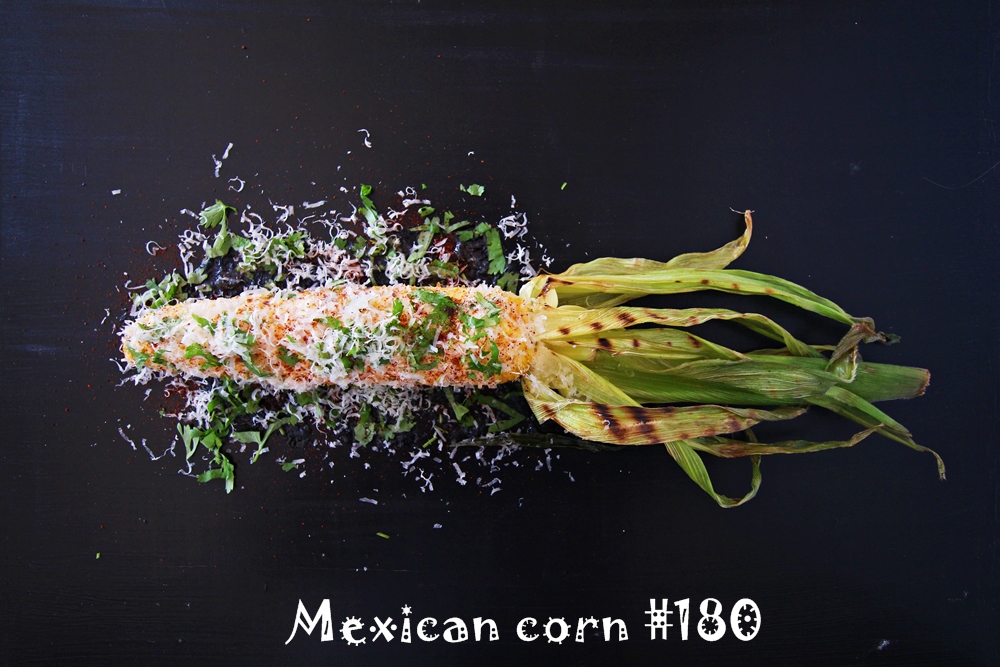 Delicious Tapas Mexican corn with cilantro, chipotle & Parmesan cheese