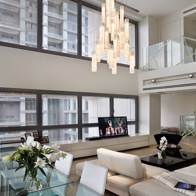 Chandelier Living Room Lighting Designs Apartment