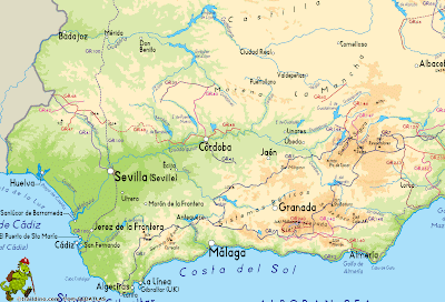 Andalucía Región del Mapa