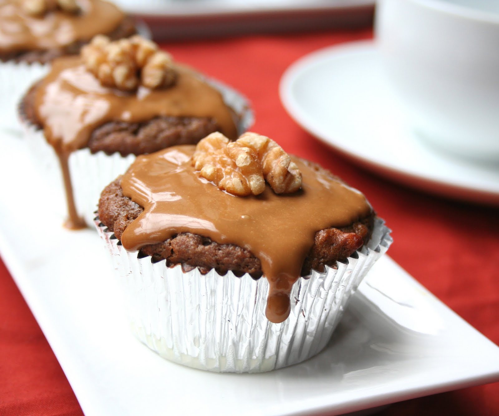 Coffee Walnut Muffins with Coffee Glaze (Low Carb and Gluten Free