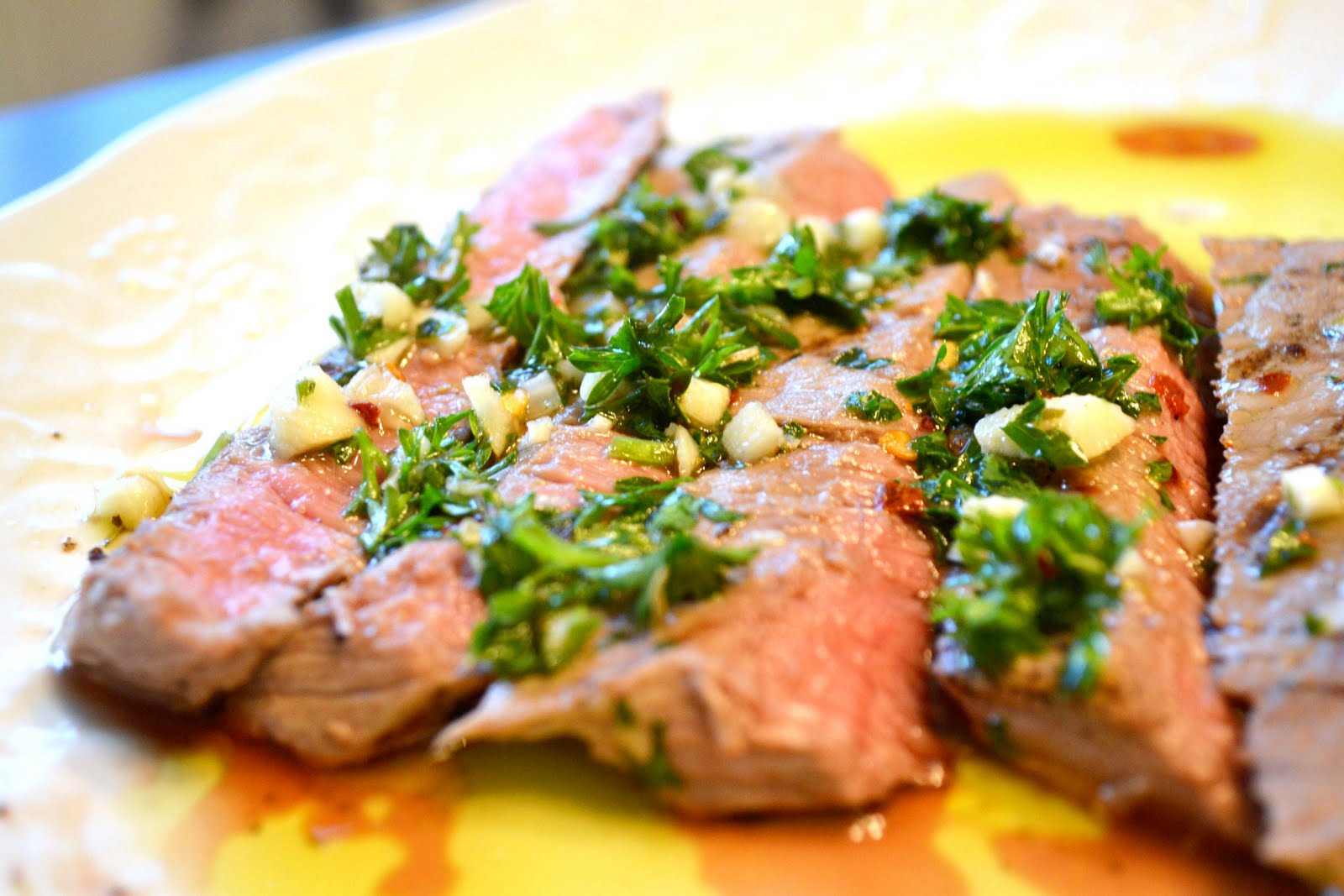 Skirt Steak with Chimichurri Sauce