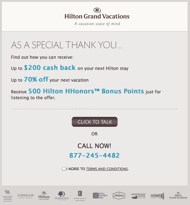 Green Espirit Get Invited to Hilton Grand Vacation Promotion Free