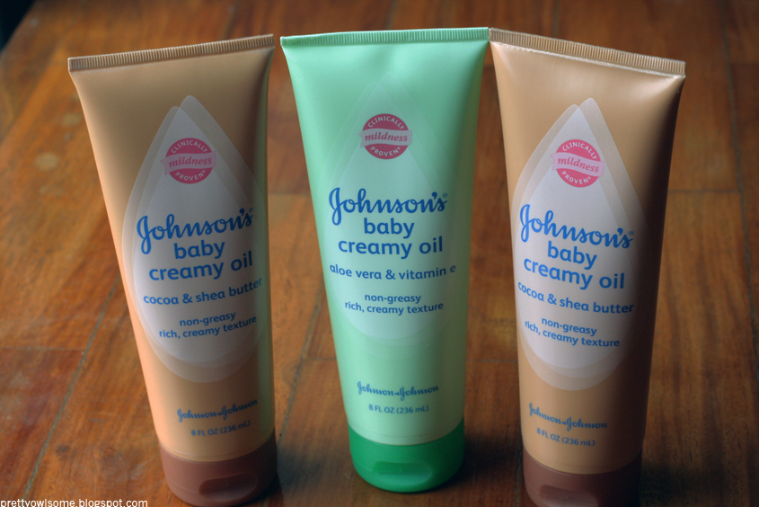 Pretty Owlsome Review Johnson's Baby Creamy Oil Cocoa & Shea Butter