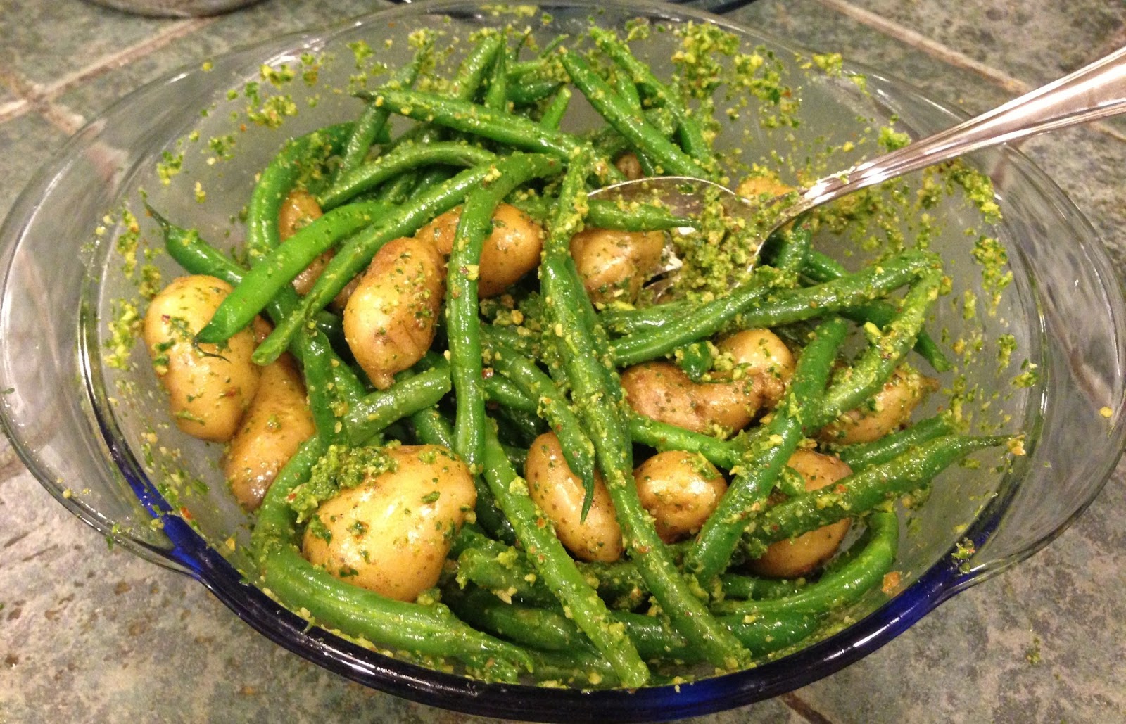 Yummy Fixins Green Beans & Potatoes with Arugula Pesto