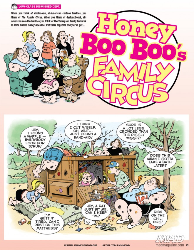 Mike Lynch Cartoons MAD Magazine Sneak Preview Honey Boo Boo's Family