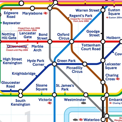 London Tube Underground Map