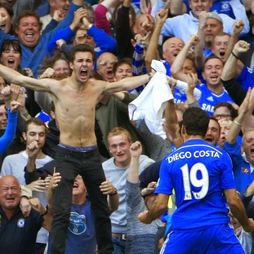 DIEGO COSTA SCORES RIP YOUR SHIRT OFF AND CELEBRATE! CHELSDAFT Fans