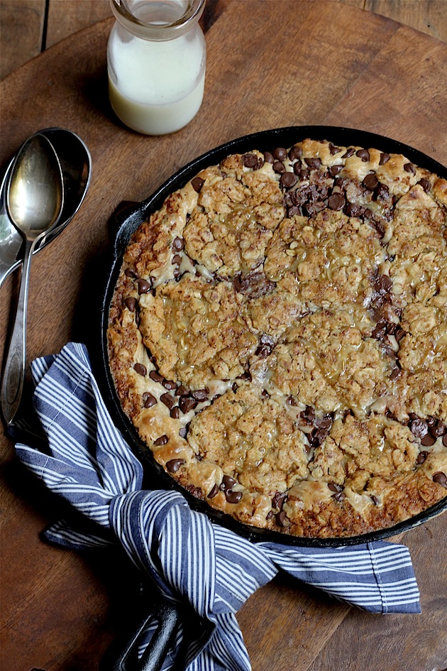 Savor Home CHOCOLATE CHIP PEANUT BUTTER OATMEAL SKILLET COOKIE