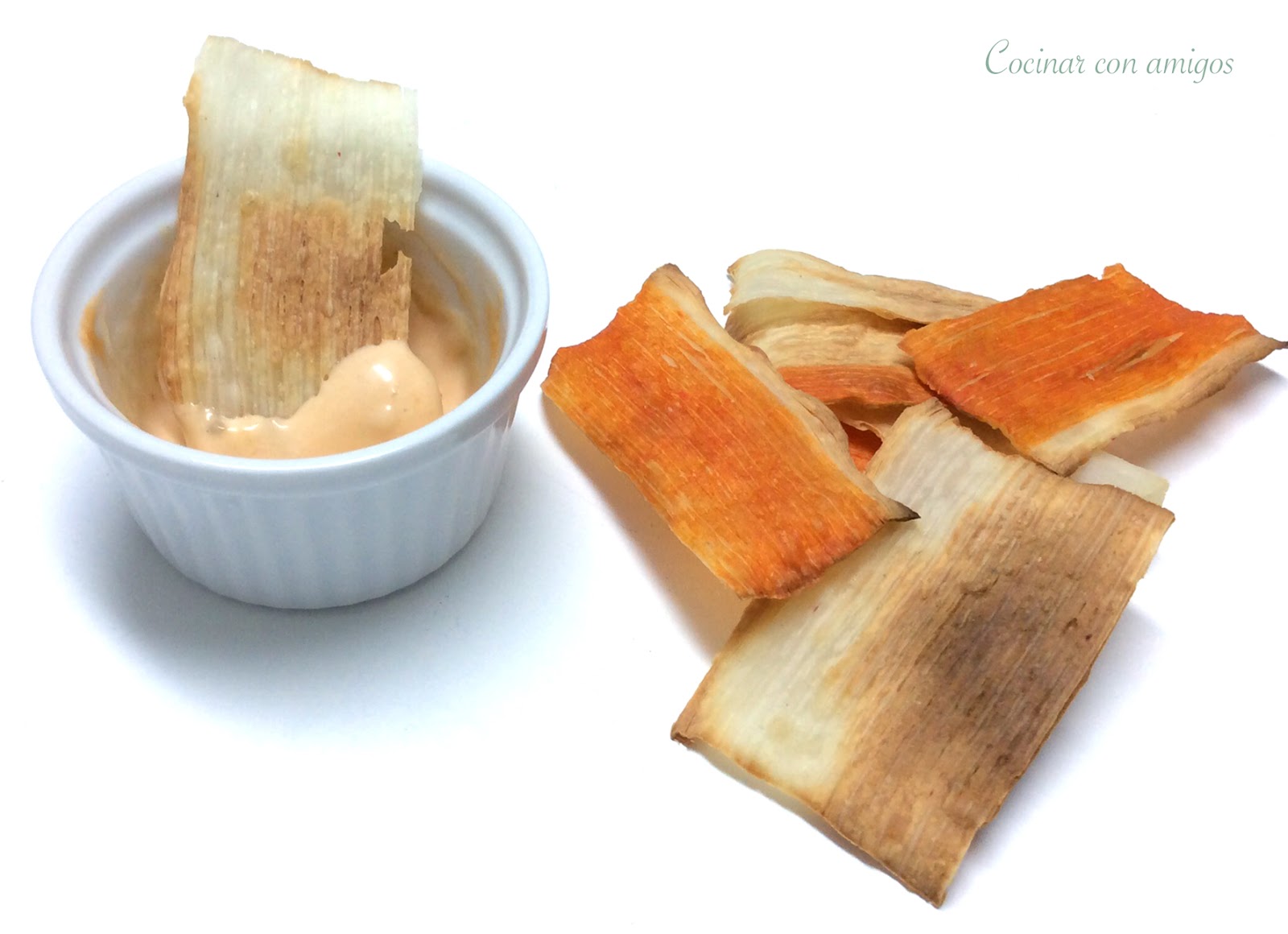 Cocinar con amigos Chips de cangrejo