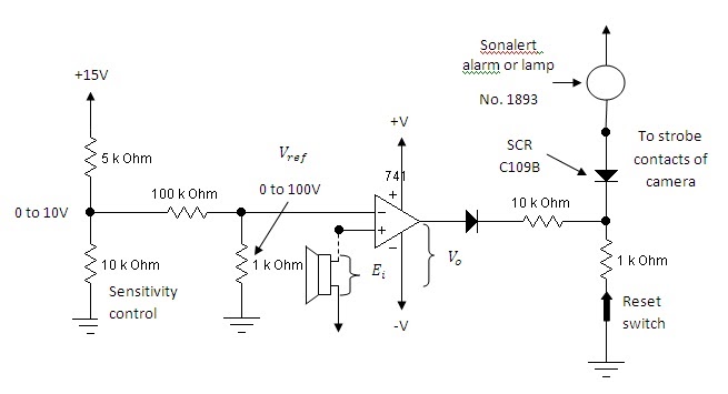 Sound Activated Switch using Op amp 741 | diagram schematic