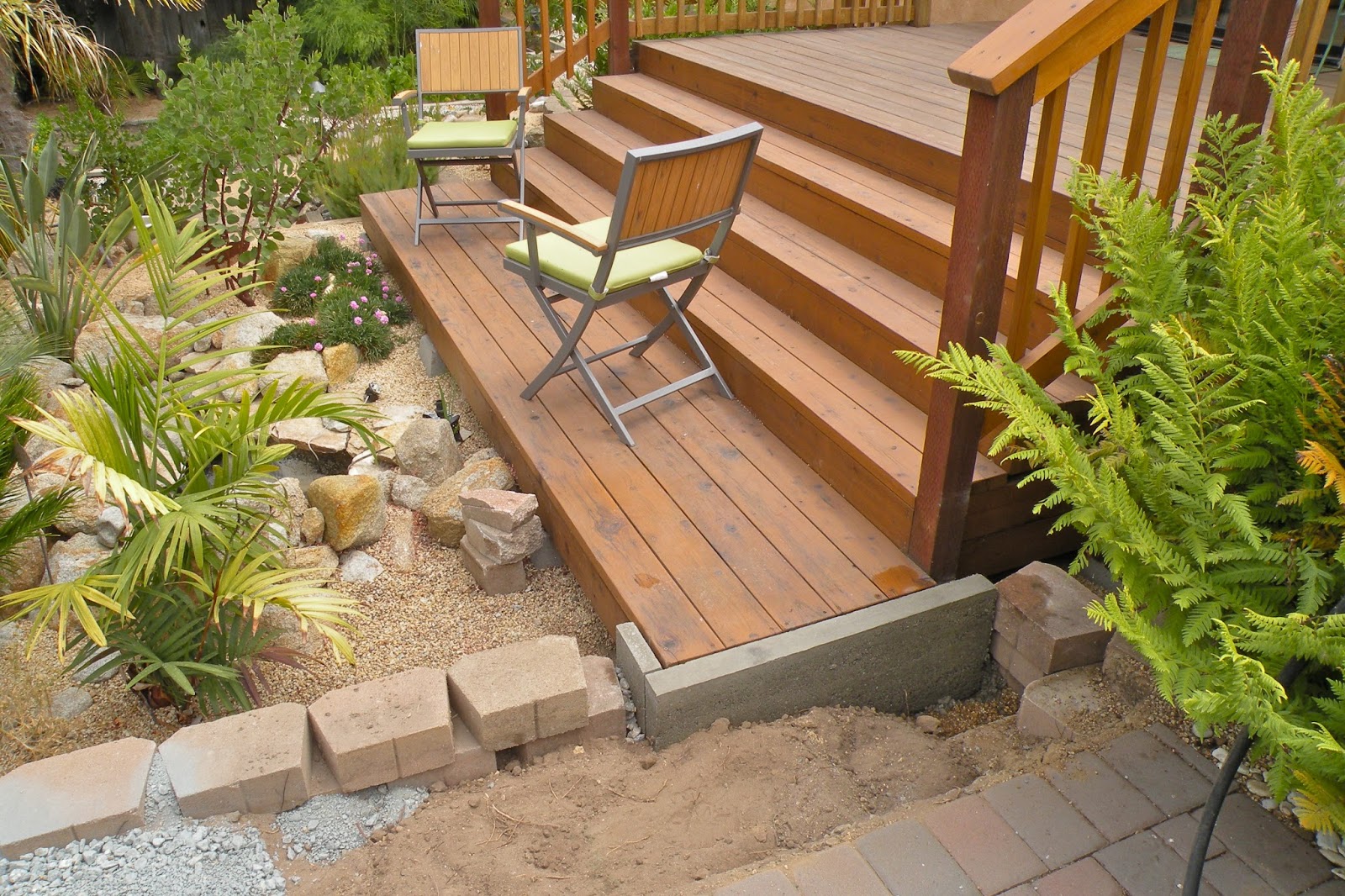 Duane's Garden Patio extension and new retaining wall