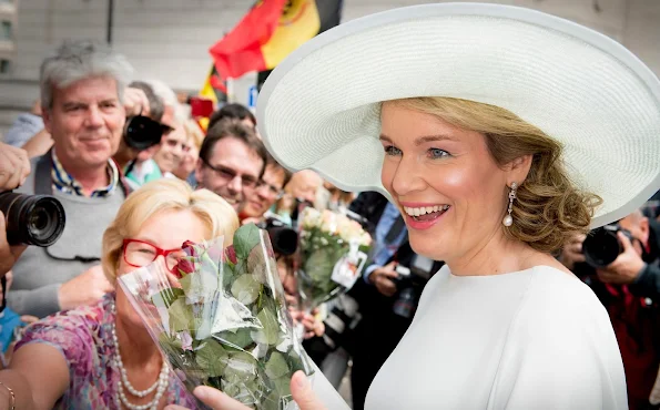 King Philippe, Queen Mathilde, their children Princess Eleonore, Prince Emmanuel, Prince Gabriel and Crown Princess Elisabeth