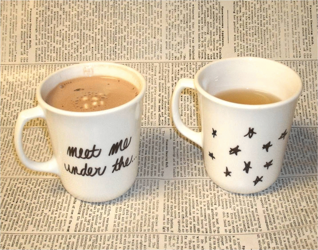 How to decorate ceramic mug picture