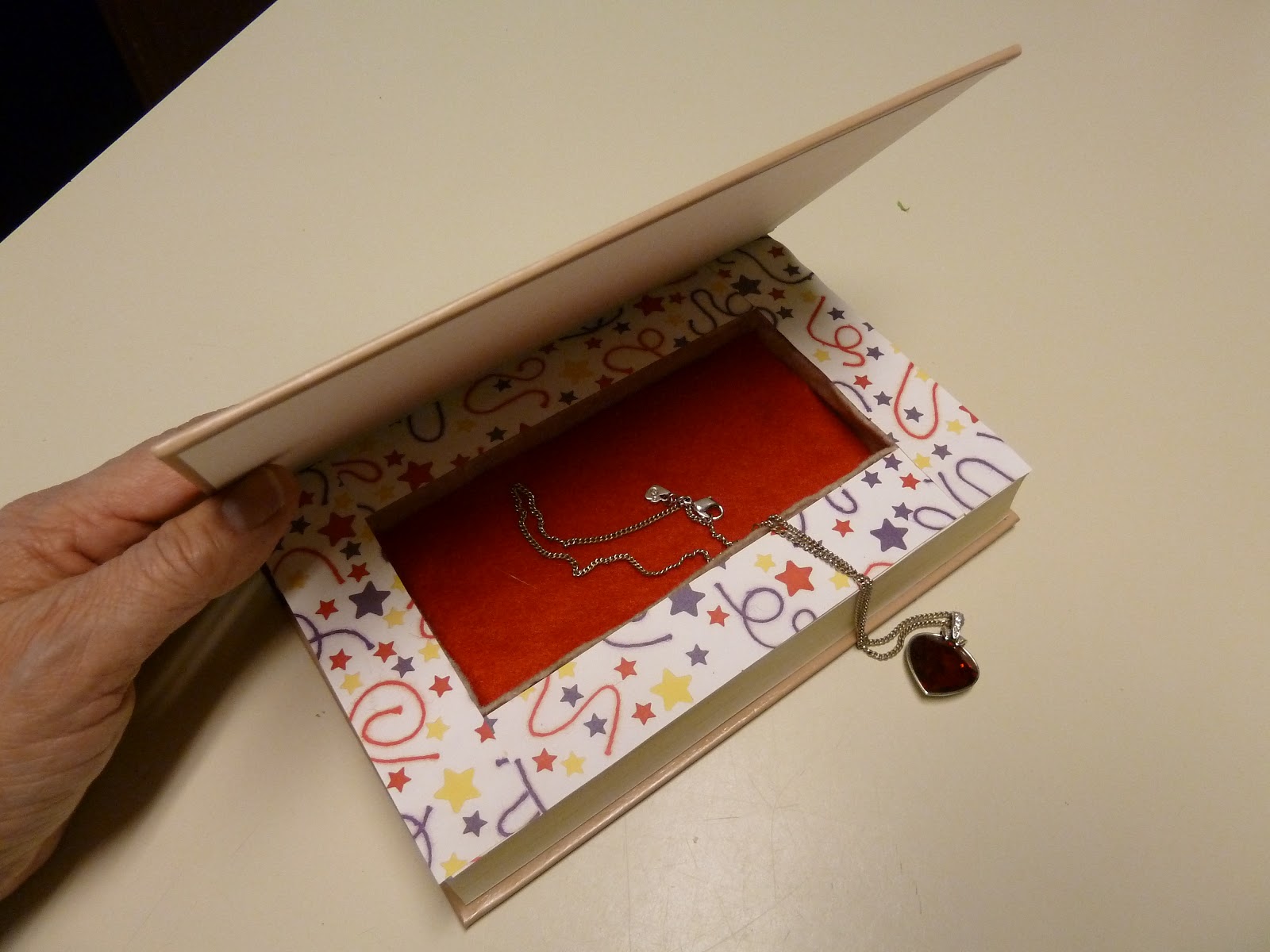 Make it easy crafts Recycled book secret jewelry box