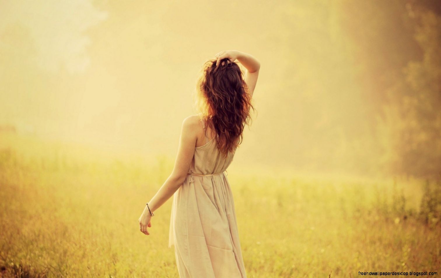 Girl Field Light HD Wallpaper FreeWallsUp Girl Field Light HD Wallpaper FreeWallsUp