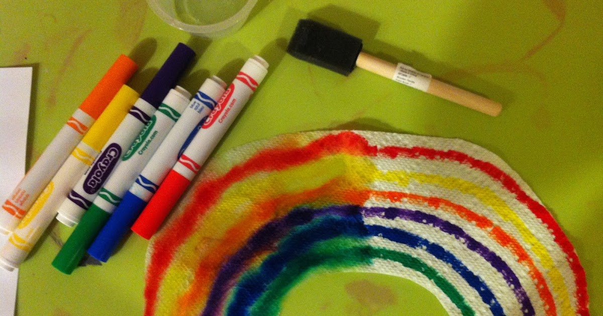 At Home with Kids Paper Towel Rainbows