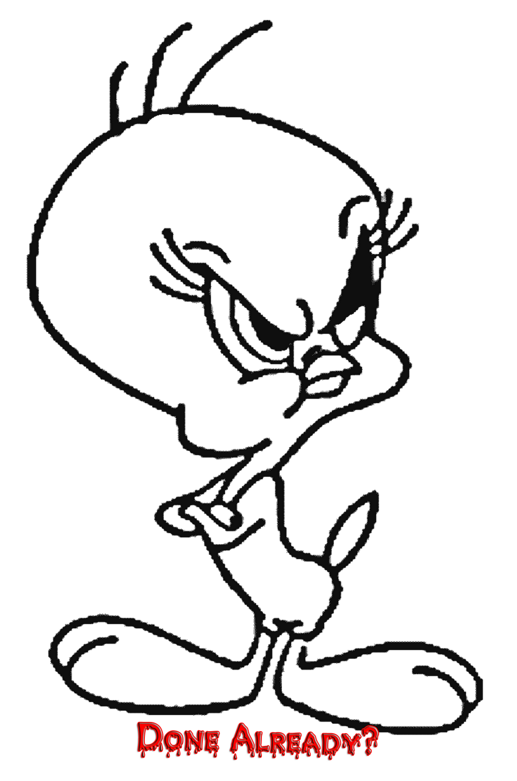 Black and white pictures of tweety bird Black and white pictures of tweety bird