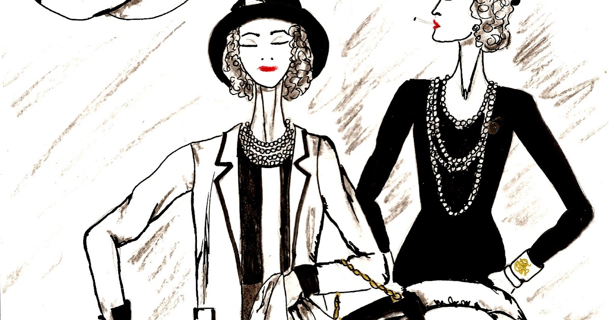 Vanessa Datorre: Gabrielle Bonheur Coco Chanel fashion illustration.