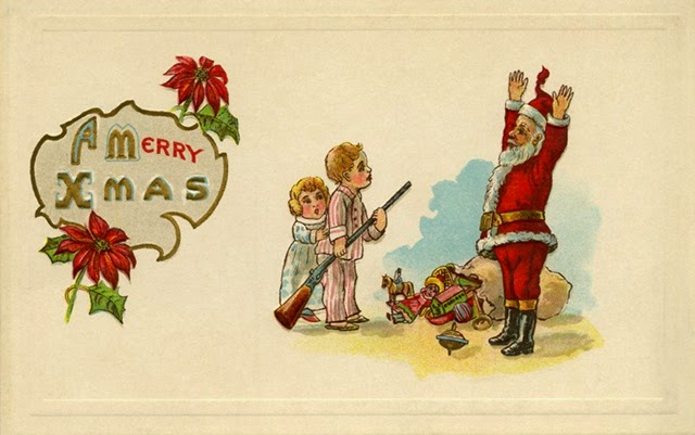 A Collection of 17 Cute and Funny Vintage Christmas Cards ~ vintage