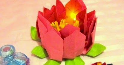 LED Lotus Flower Origami Step by Step Instructions - Momscribe