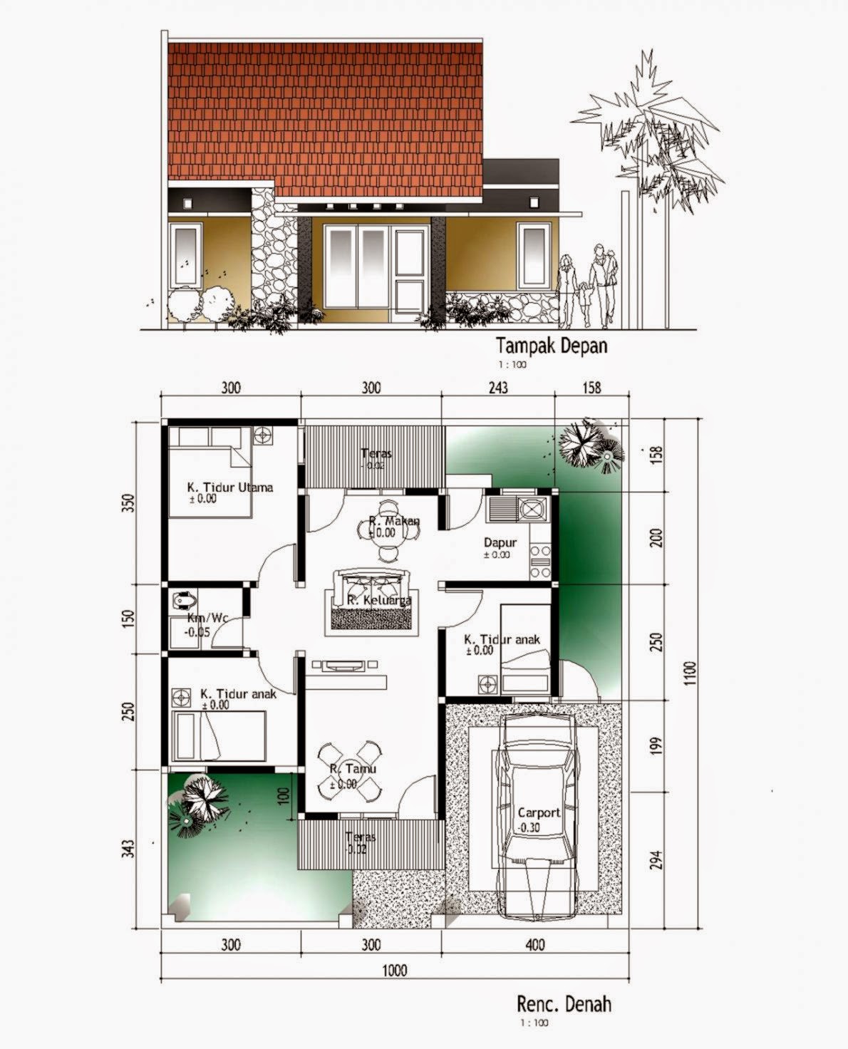 Denah Rumah Minimalis 3 Kamar Tidur Design Rumah Minimalis