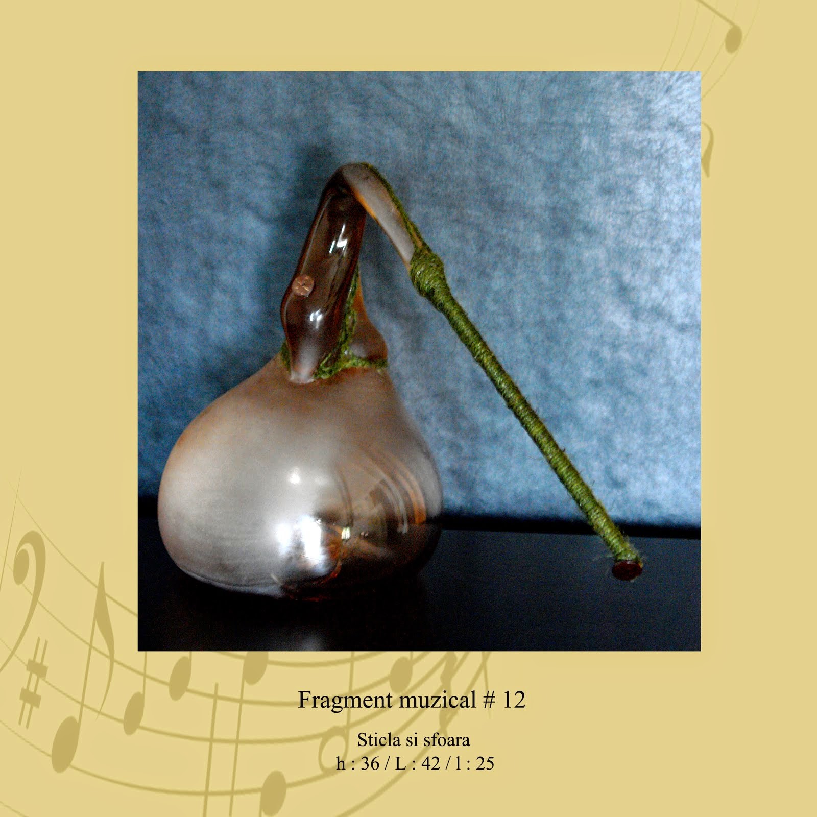 "Fragment muzical # 12"-sticla,sfoara si nuca de cocos / .2009.