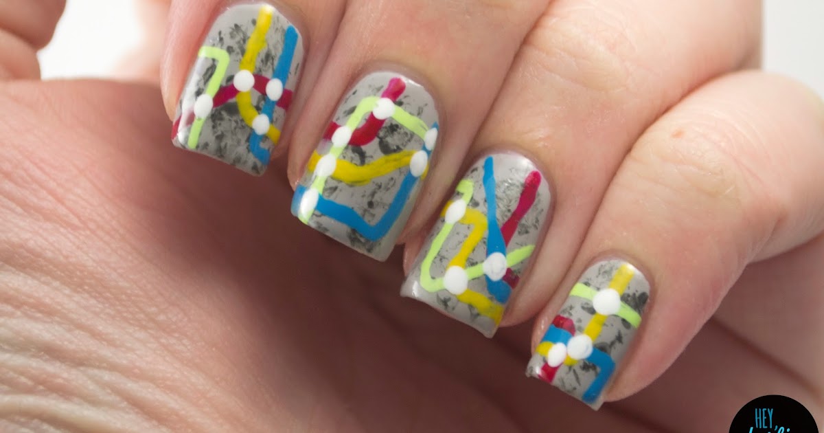 travel themed nail art
