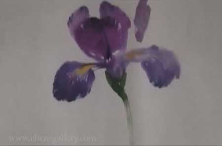 Chinese Brush Painting Iris