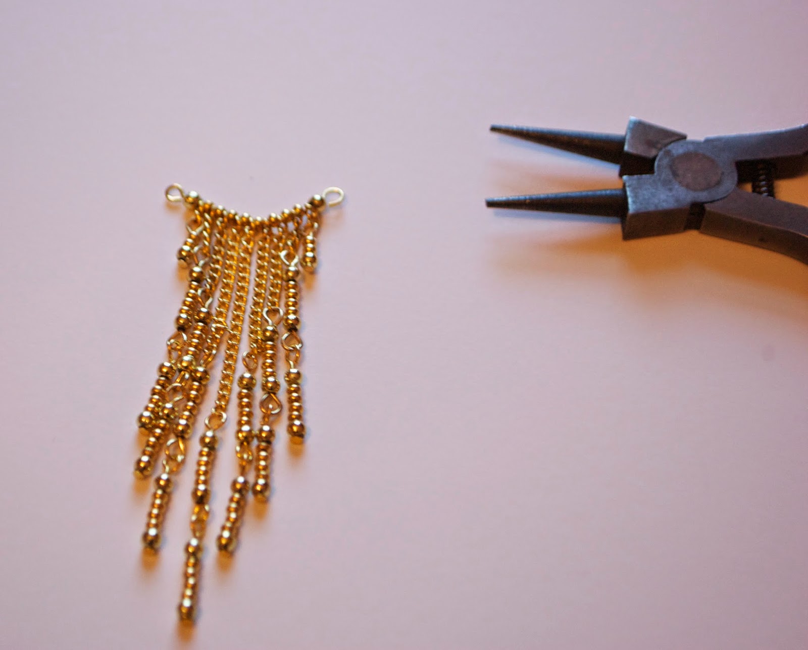 DIY Gold Chandelier Earrings My Girlish Whims