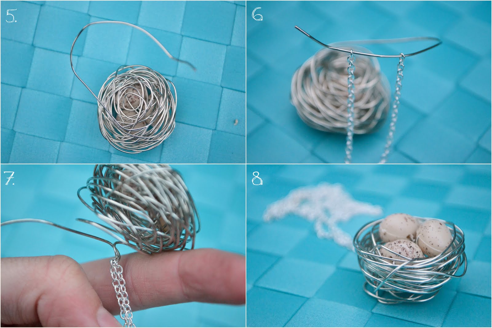 p.s.♡ diy bird nest necklace