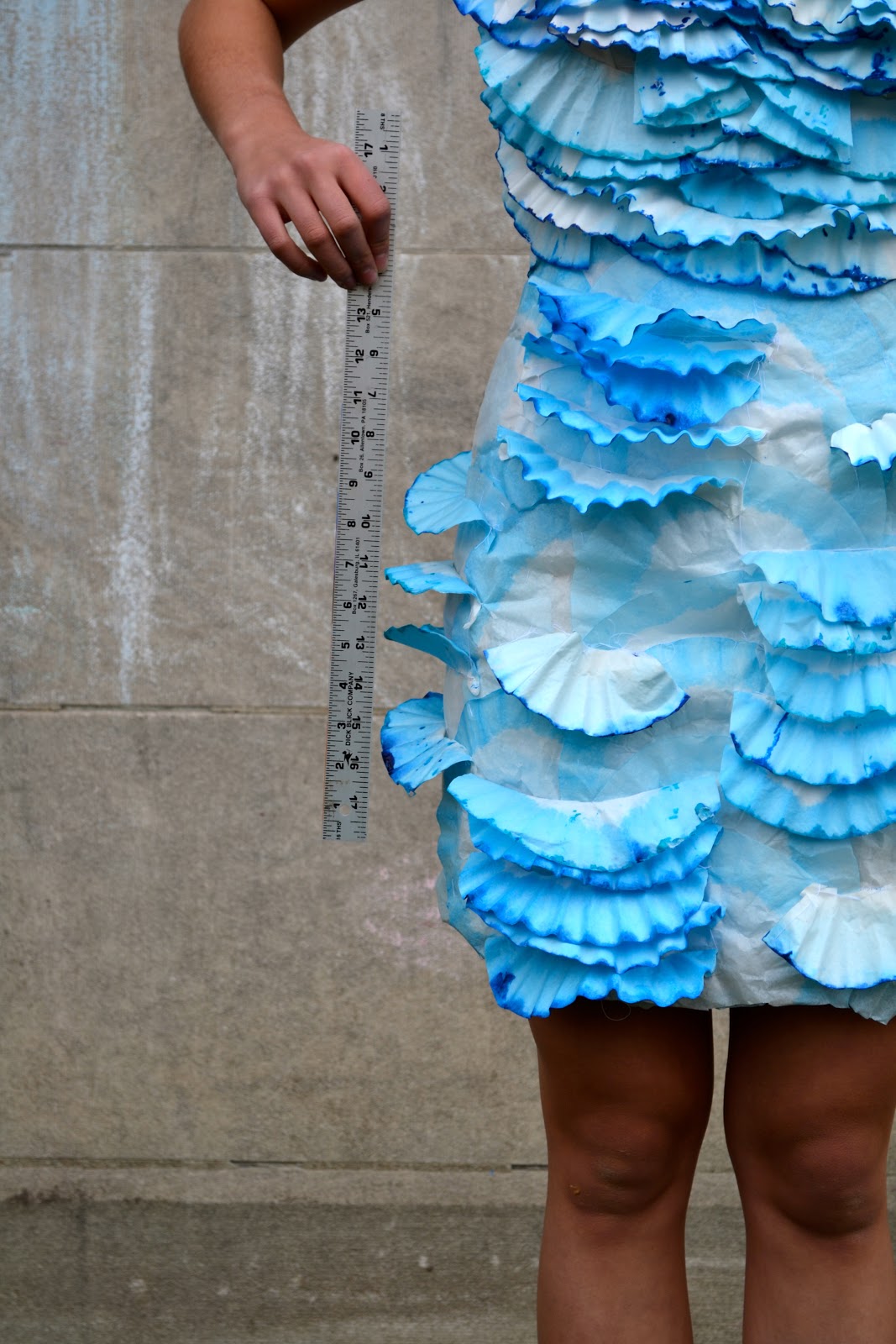 Maria Delassandra Aqua Coffee Filter Dress