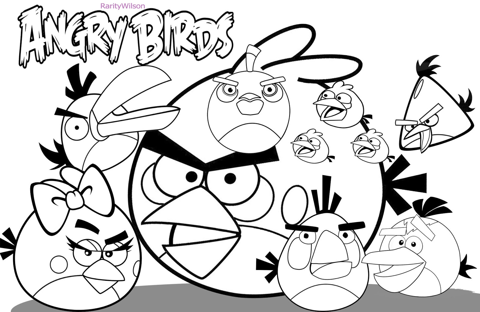 Angry Birds Coloring Pages | Team colors