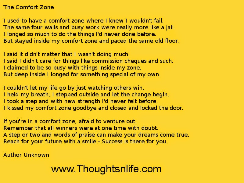 Inspirational And Motivational Quotes The Comfort Zone