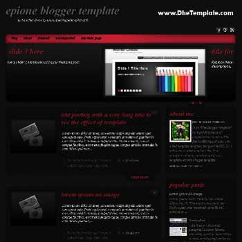 Epione blogger template convert WordPress to Blogger template. magazine style template