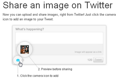 share an image on twitter