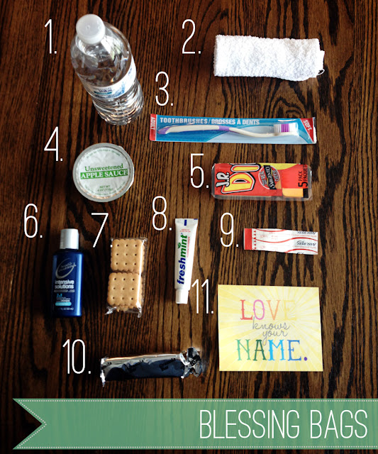 517 creations {MOPS craft} blessing bags...