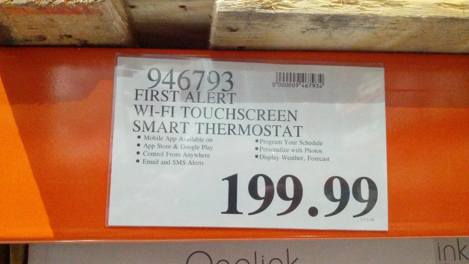 First Alert Onelink Touchscreen WiFi Thermostat Costco Weekender