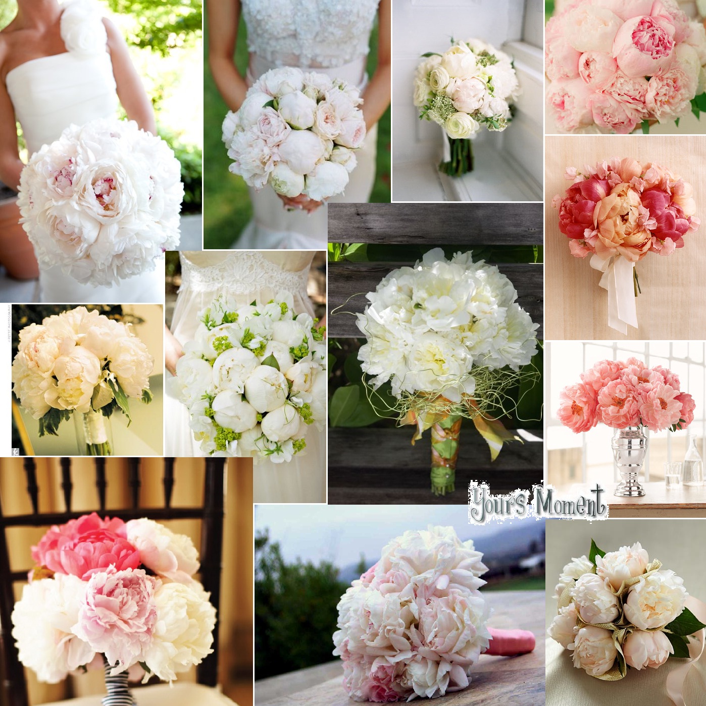 Yours Moment Spring Season Peonies Wedding Bouquets
