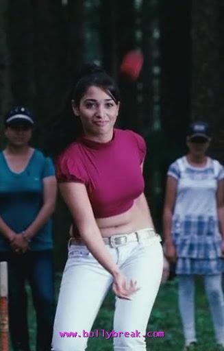 Tamanna Bhatia Navel - Tamanna Bhatia Navel show in Red Top White Jeans 