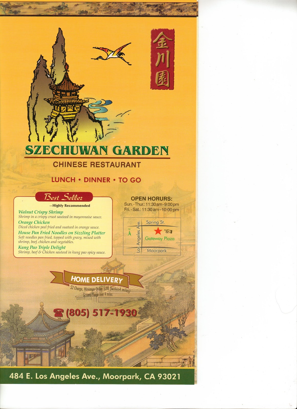Vc Menu Szechuan Garden Moorpark