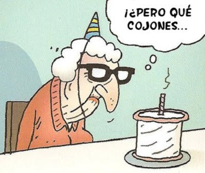 Abuelo pide un deseo. HUMOR GRAFICO CUIDADO CON LOS HUEVOS
