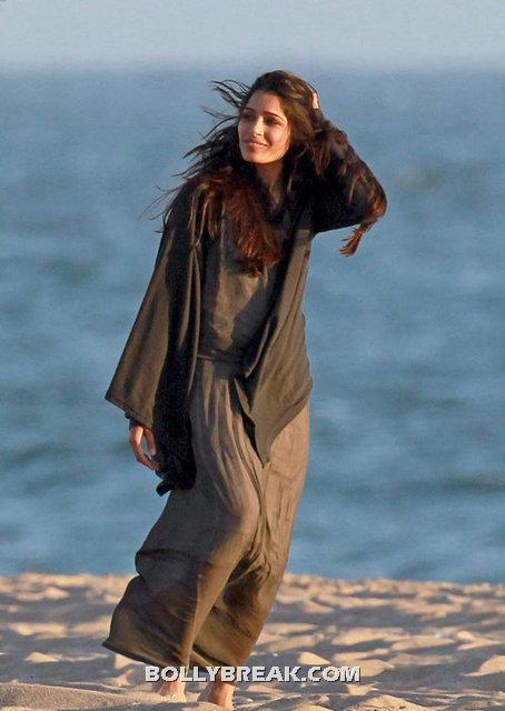 Freida is making us proud by doing so many films in hollywood.  -  Freida Pinto & Christian Bale Filming ‘The Knight Of Cups'