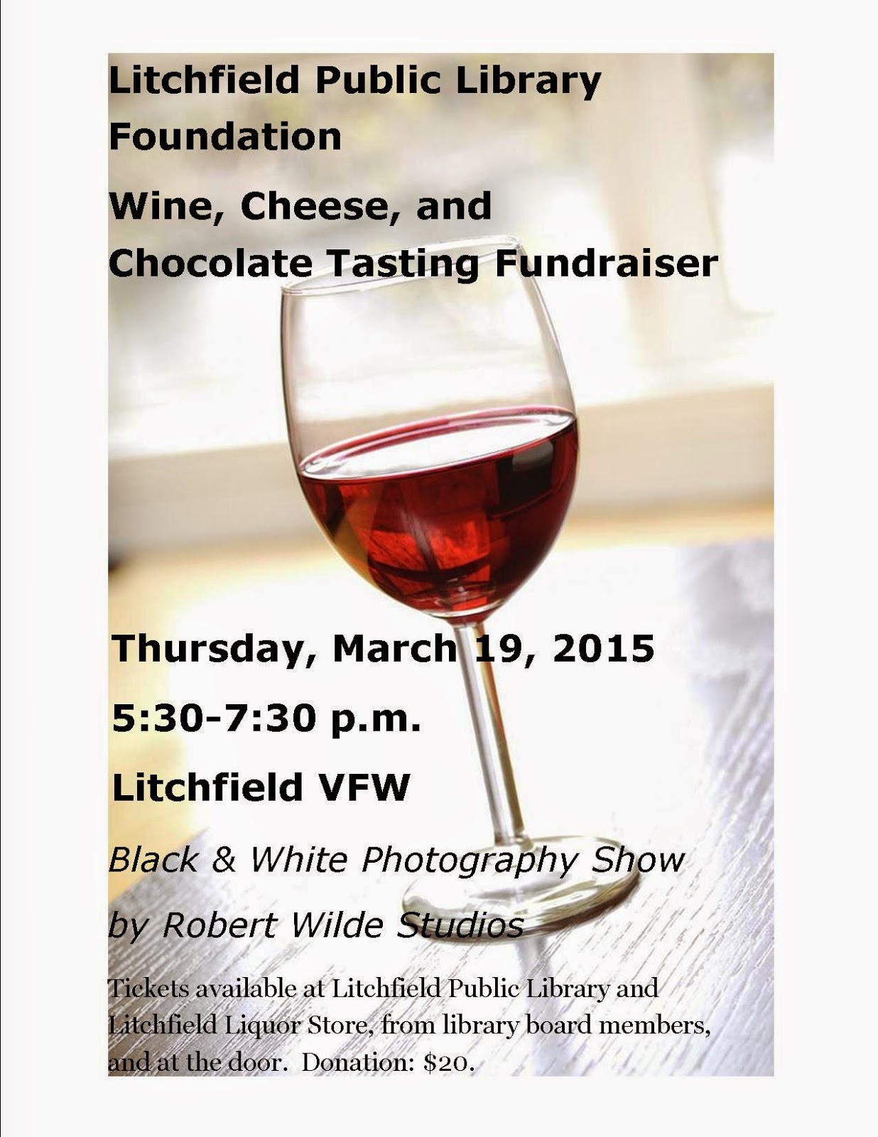 Litchfield Public Library Tickets on sale now for the library