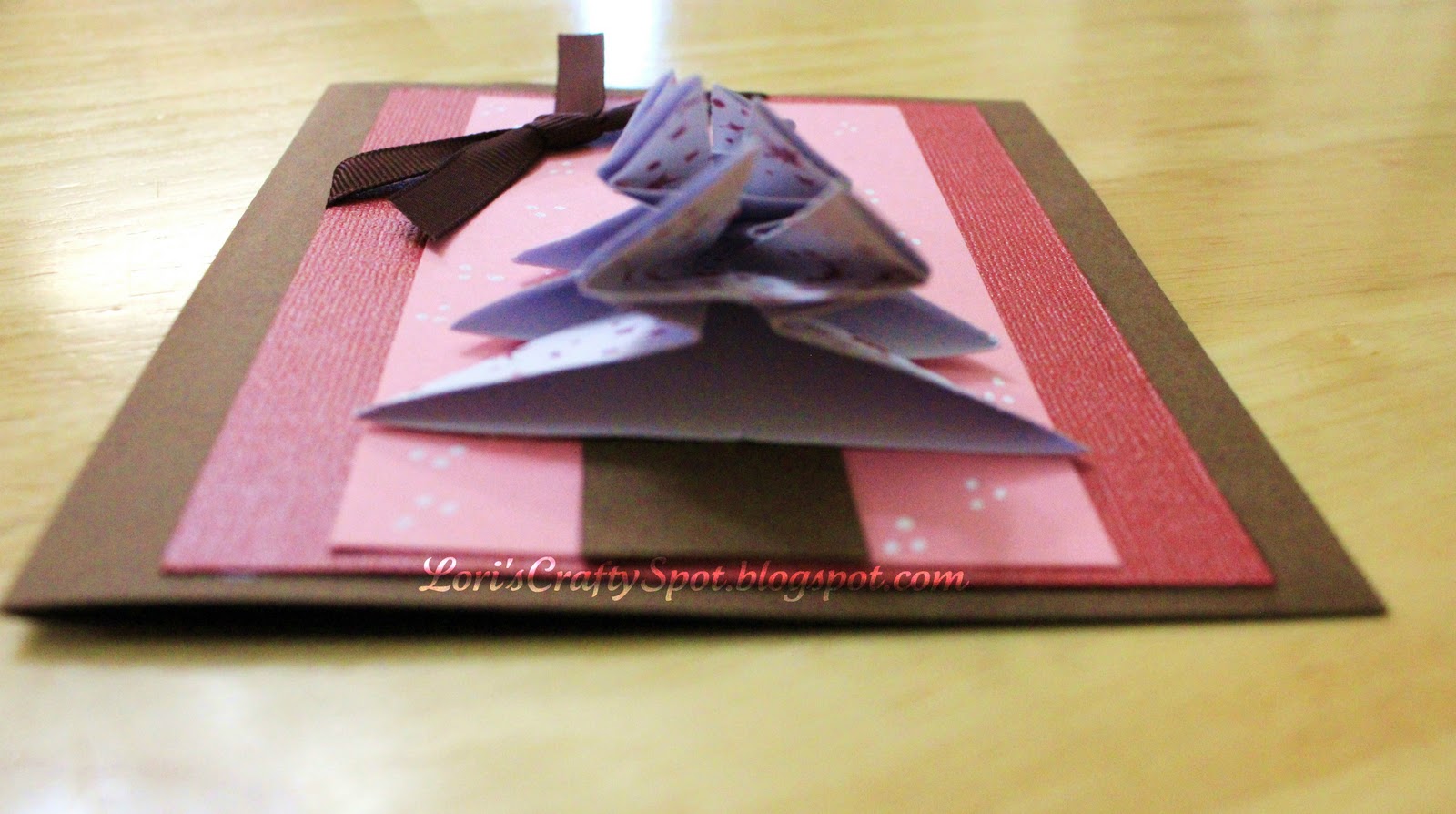 Lori's Crafty Spot Origami Christmas Tree Card