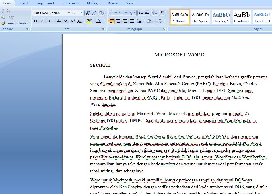 Uts Aplikasi Komputer Tentang Ms Word Dan Ms Excel