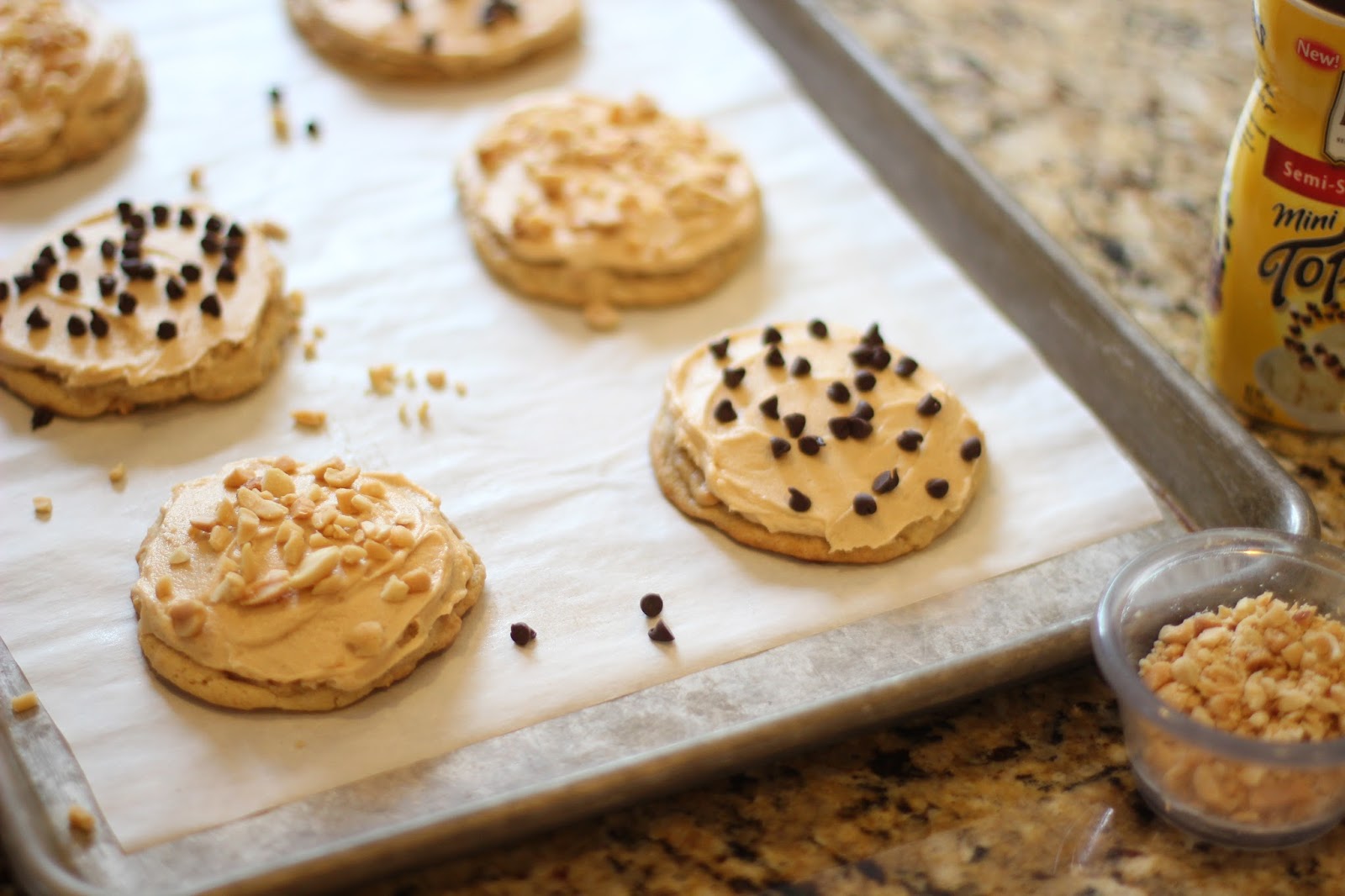 Sprinkle Some Sunshine! frosted peanut butter cookies and a giveaway
